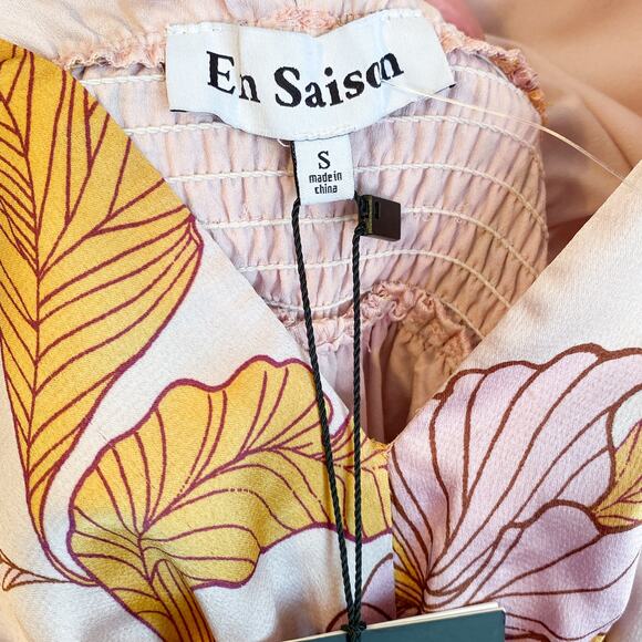 Anthropologie En Saison NWT Jejune Smocked Floral Midi Dress - Picture 8 of 9